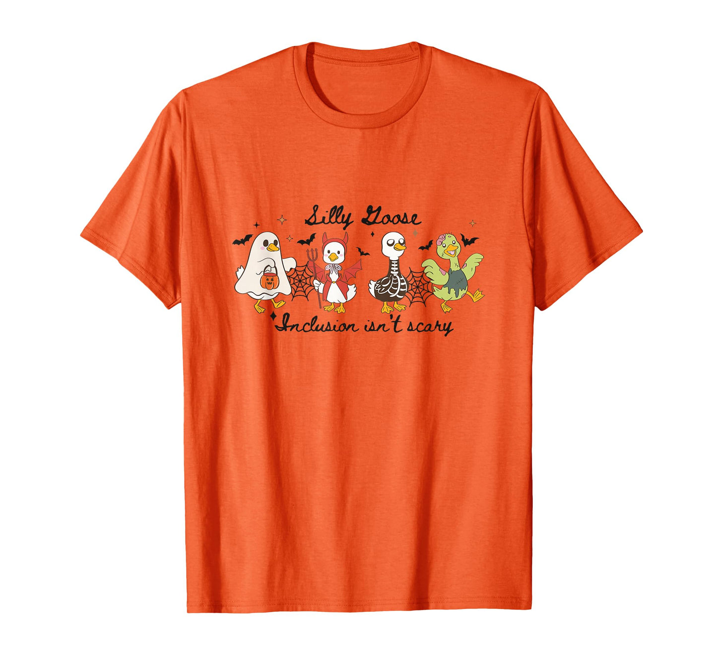 Silly Goose Inclusion Isn't Scary Halloween Goose Witch T-Shirt