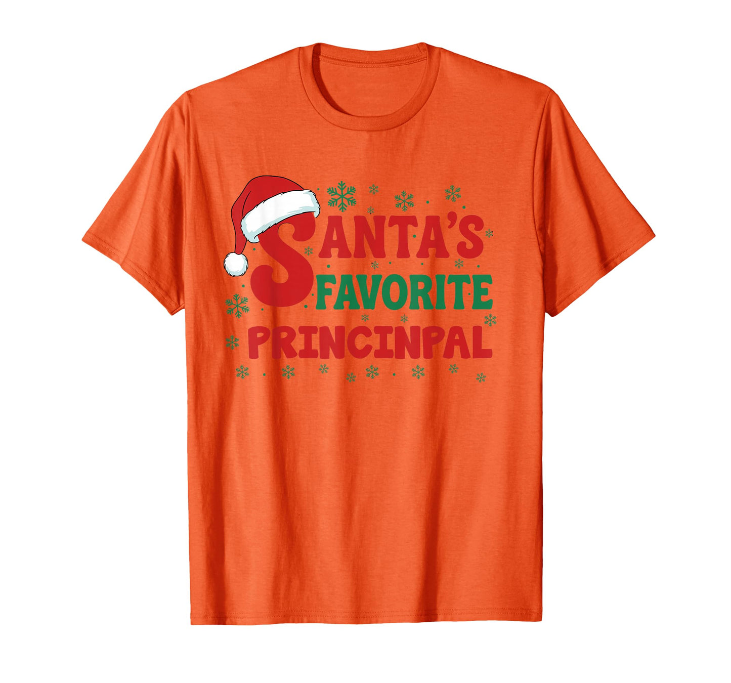 Santa's Favorite Principal Funny Christmas Holiday Pajama T-Shirt