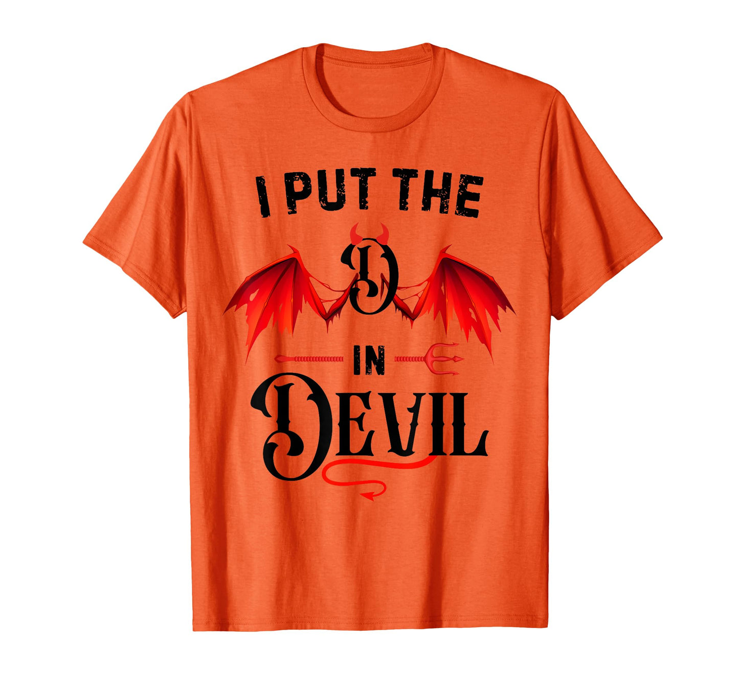 I Put D in Devil Matching Couple Vintage Halloween T-Shirt
