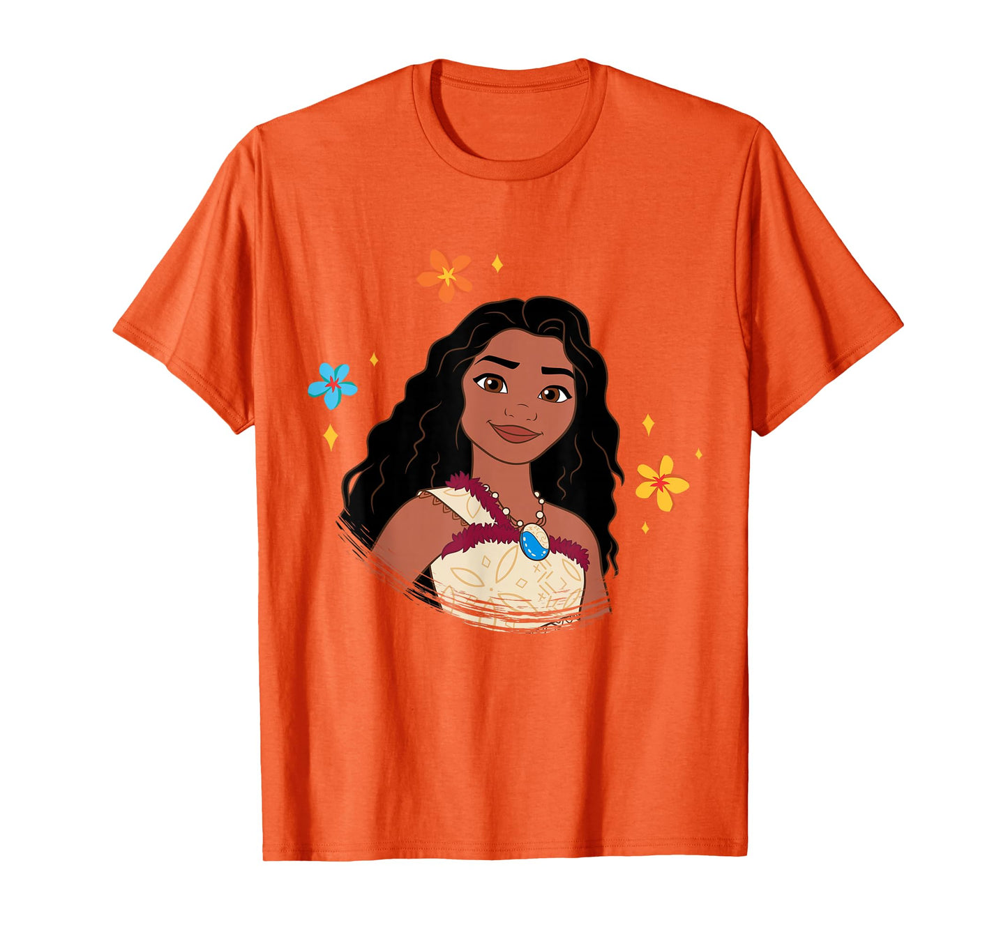 Disney Moana 2 Big Face Moana Tropical Flowers Costume T-Shirt