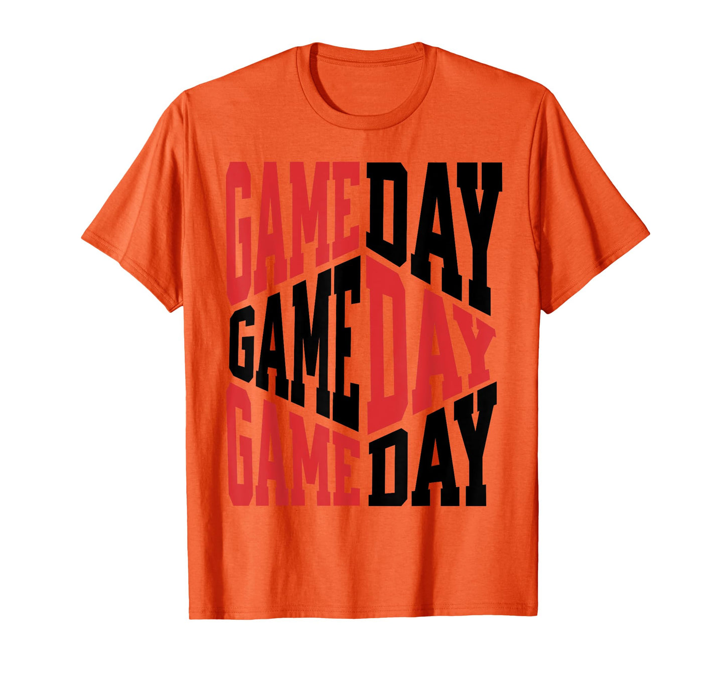 Game Day Red Black School Spirit Mascot Football Baseball T-Shirt
