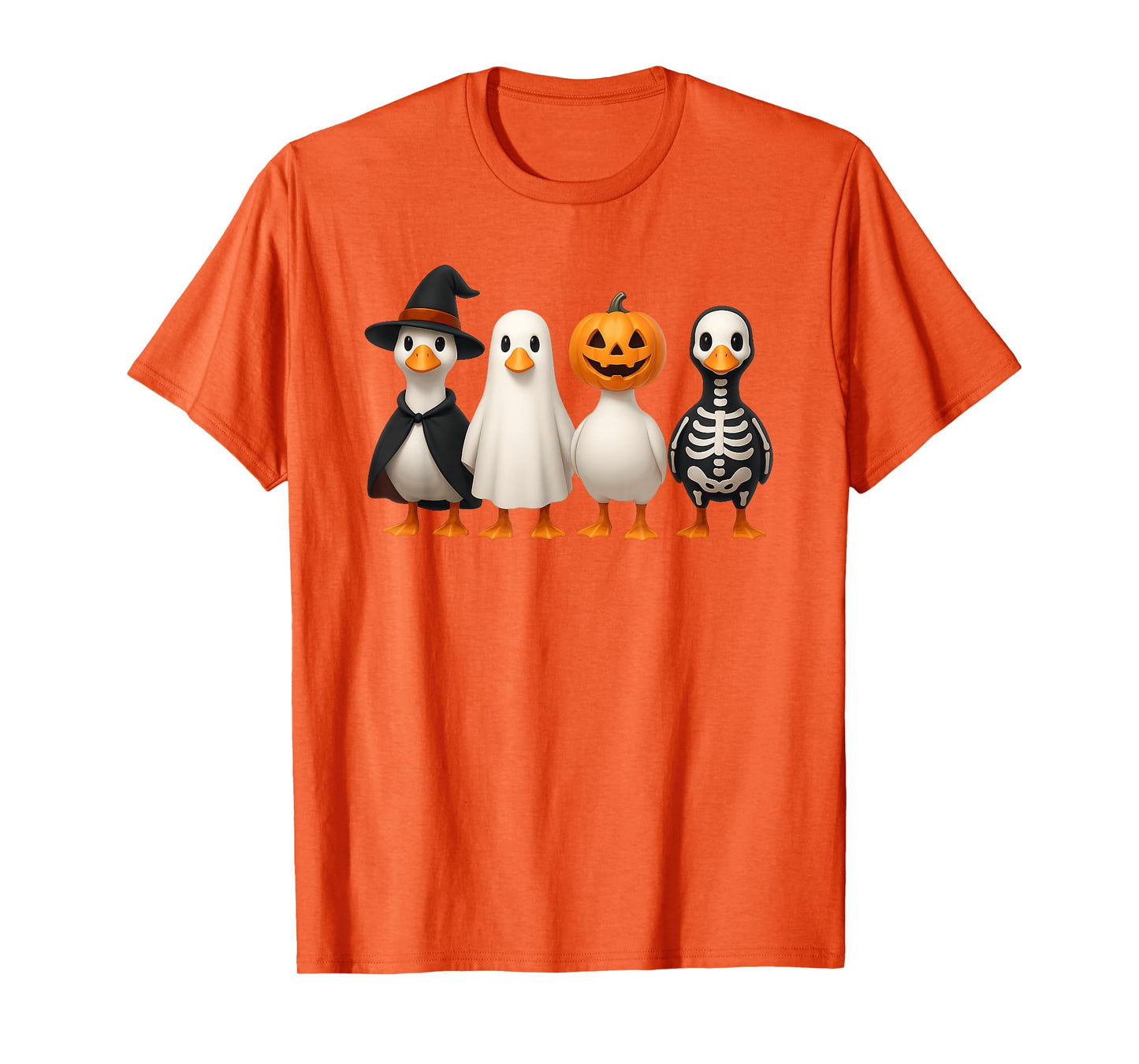 Gooses in Witch Ghost Pumpkin Costume Cosplay Halloween Day T-Shirt
