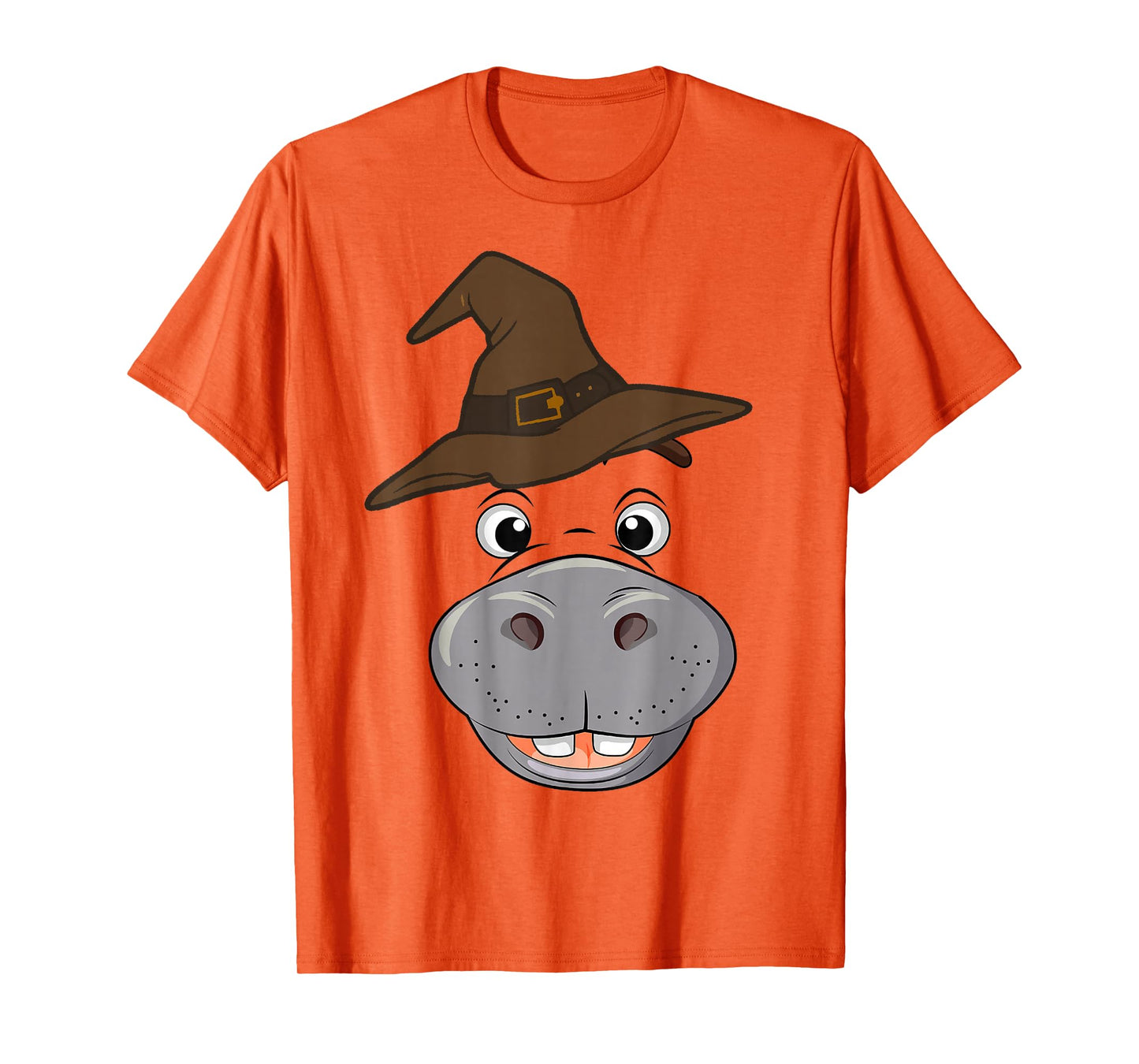 Hippo Spooky Ghost Horror Pumpkin Zombie Halloween T-Shirt