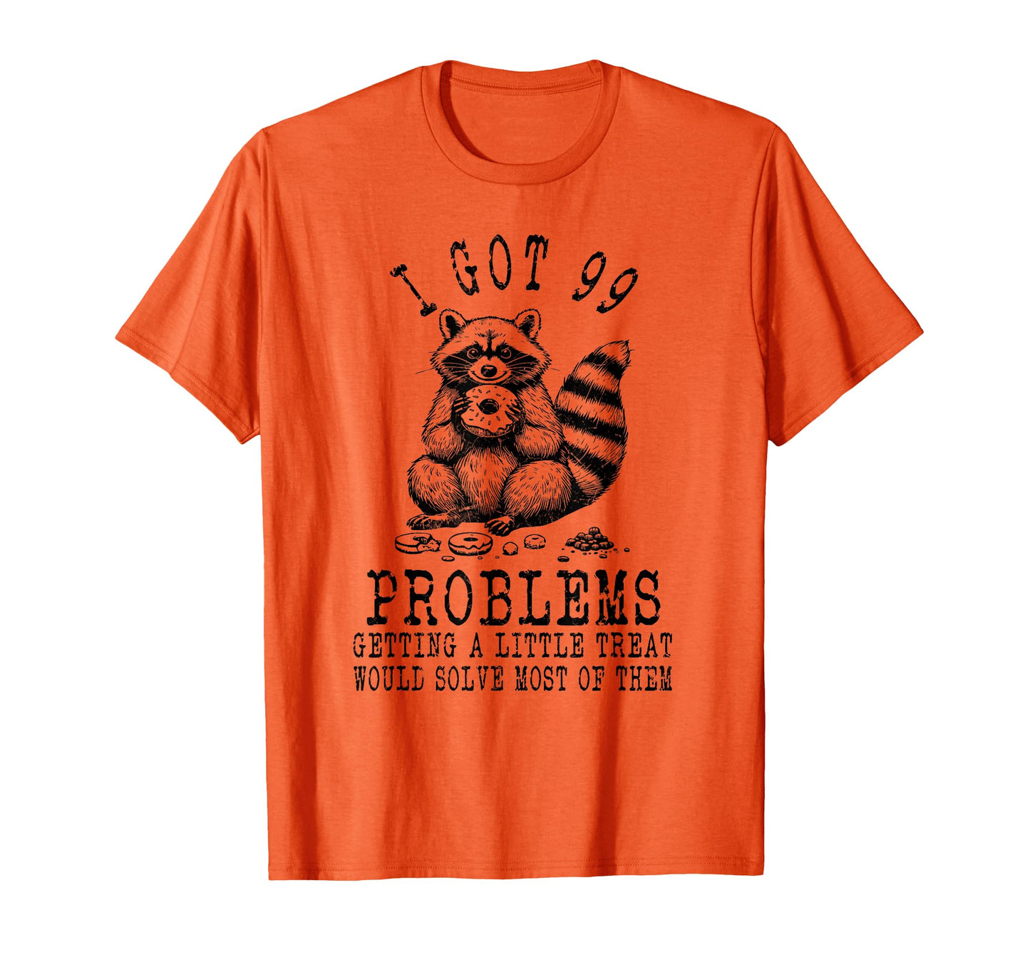 Funny Raccoon, I Got 99 Problems Sarcastic Quotes Funny T-Shirt