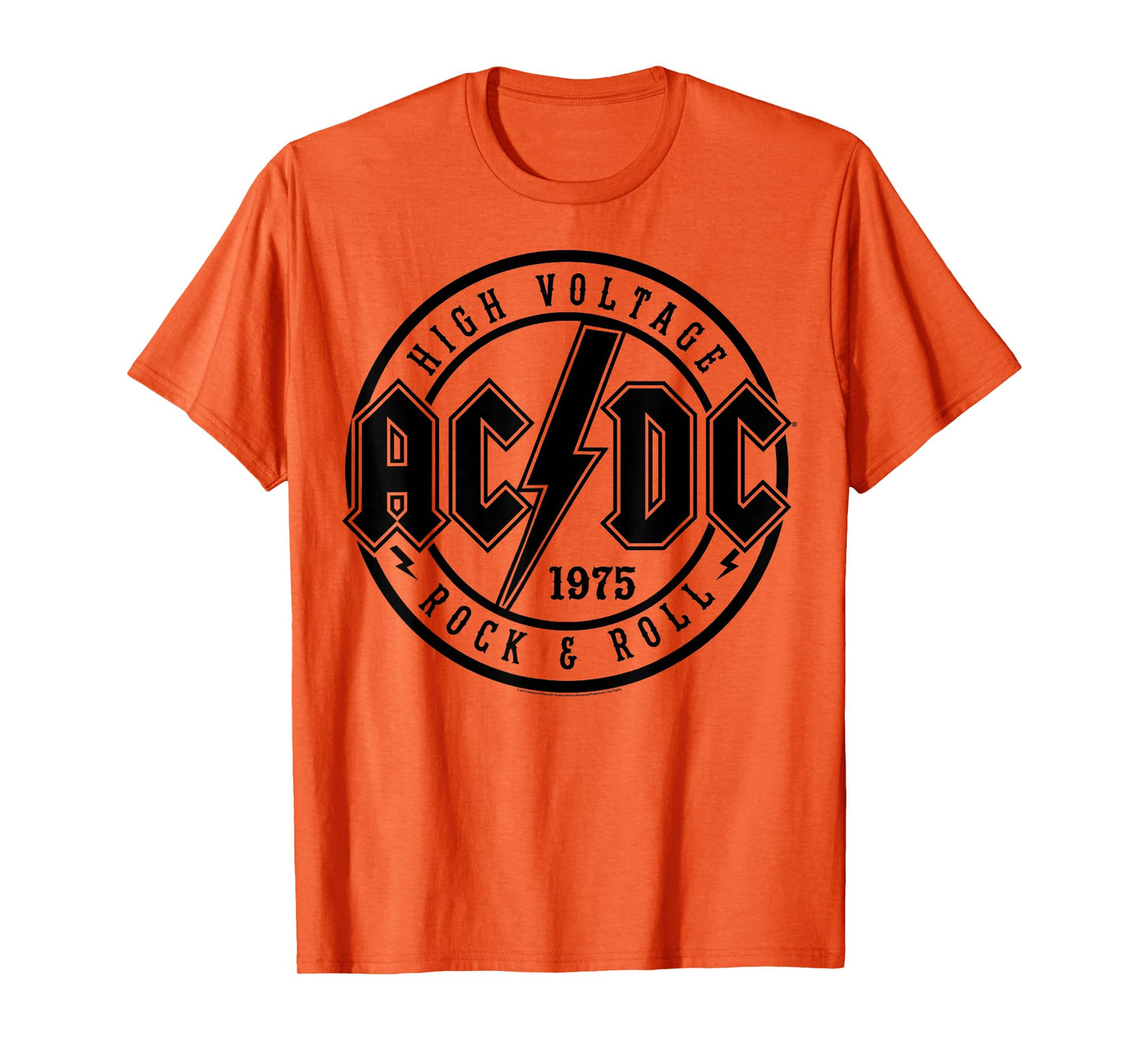 AC/DC Classic White Cotton T-Shirt - Rock & Roll, Adult, Short Sleeve