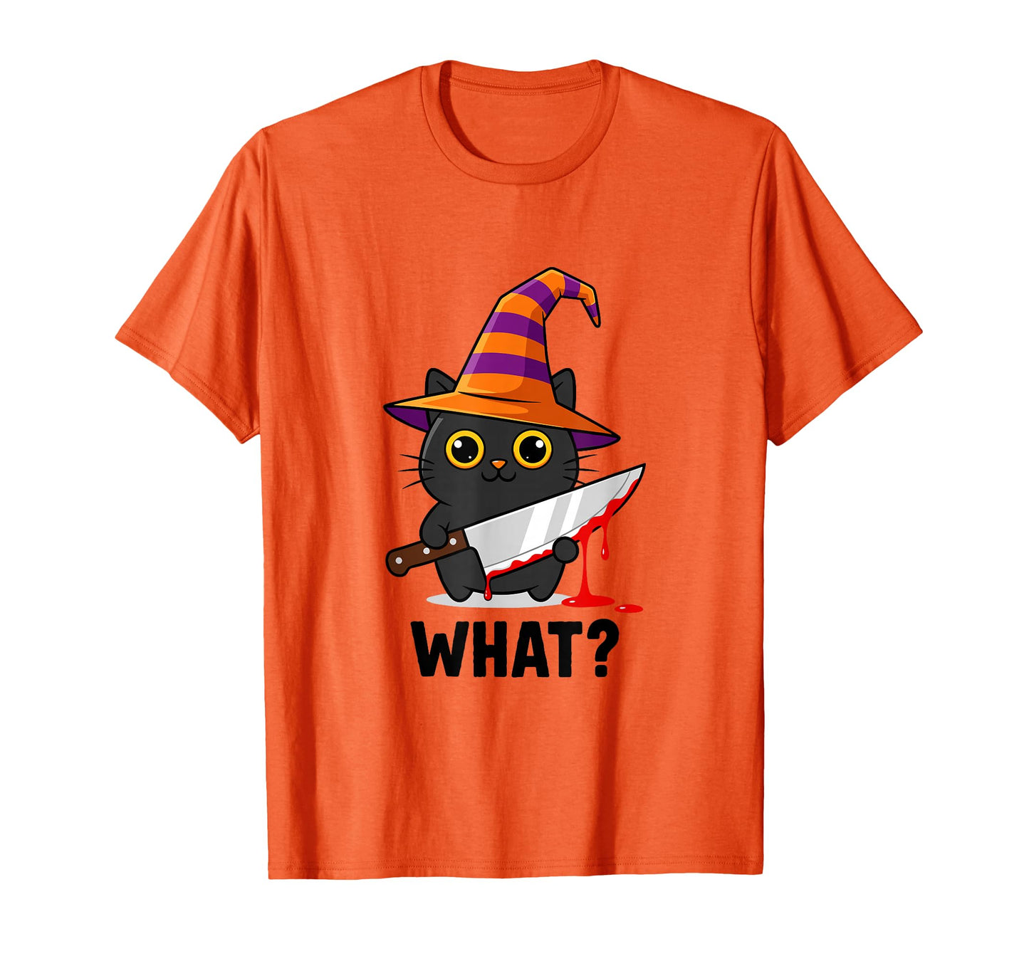 Halloween Witch Cat What Funny Costume Graphic T-Shirt