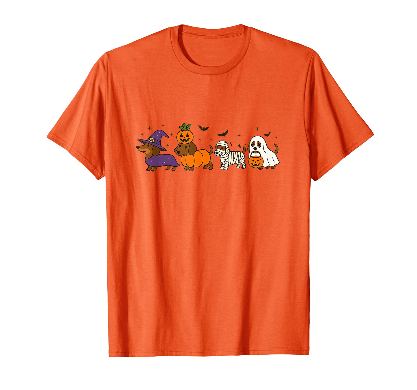 Cute Halloween Dachshund Design Funny Spooky Dog T-Shirt