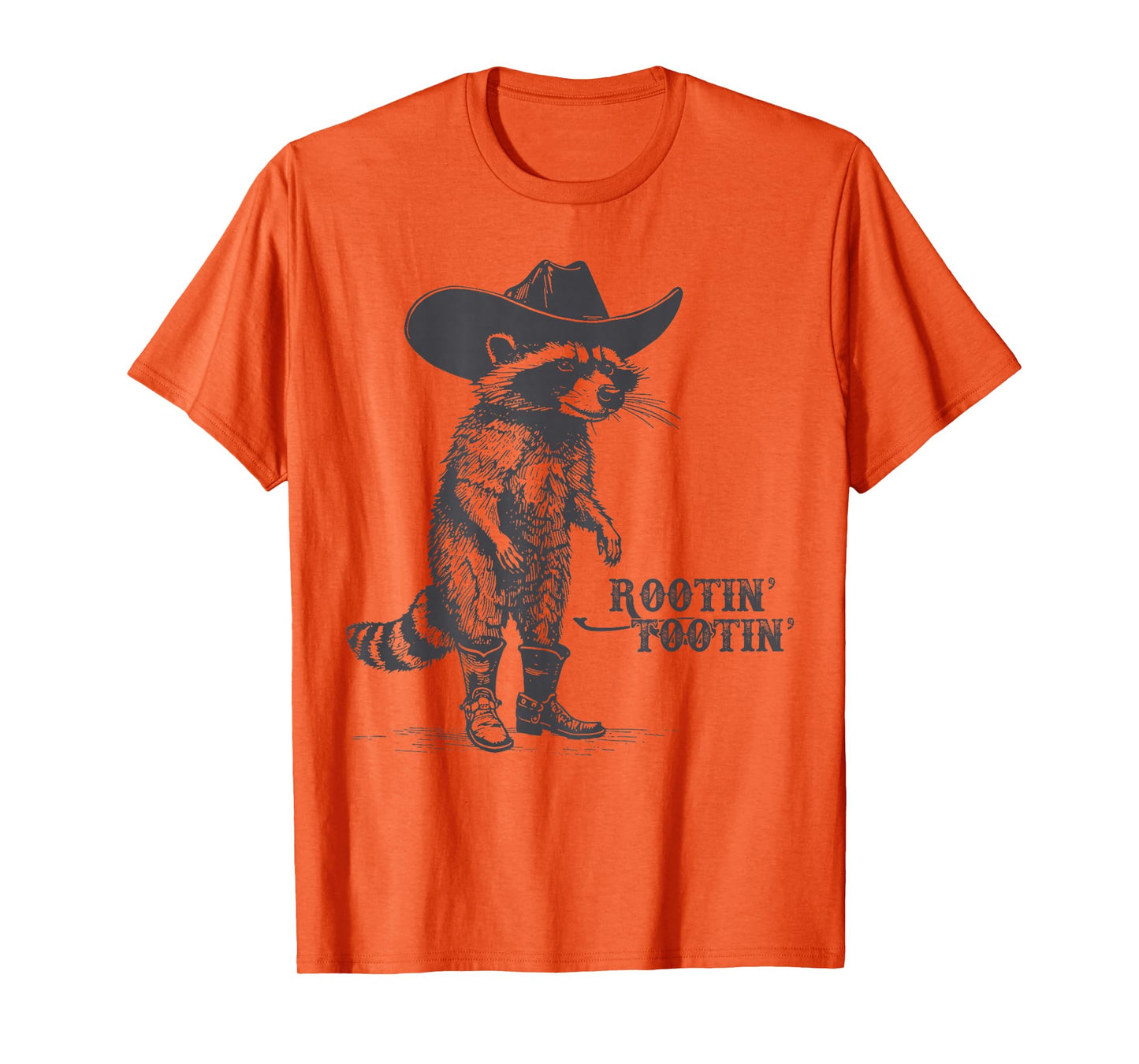Rootin Tootin Vintage Raccoon Cowboy Cowgirl Trash Panda T-Shirt