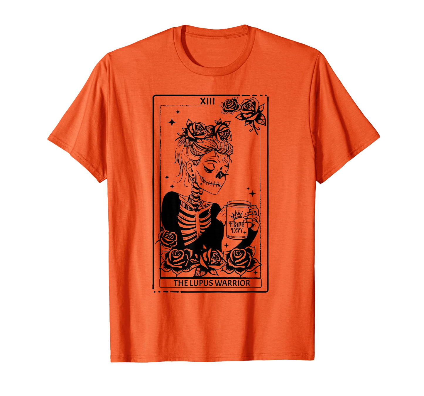 The Lupus Warrior Skeleton Women Card T-Shirt