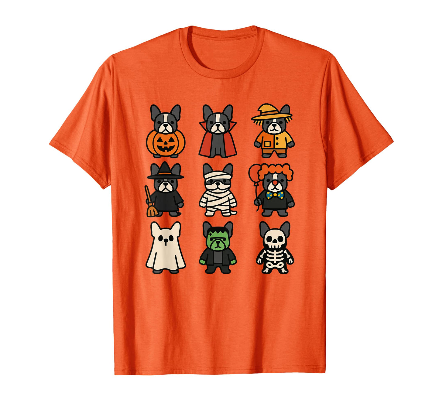 French Bulldog Halloween Costume Funny Scary Frenchie Ghost T-Shirt