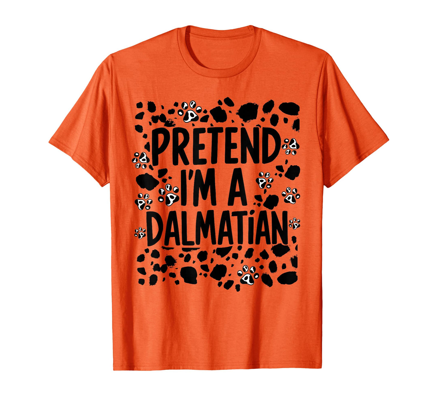 Funny Pretend I'm A Dalmatian Dog Lazy Halloween Costume T-Shirt