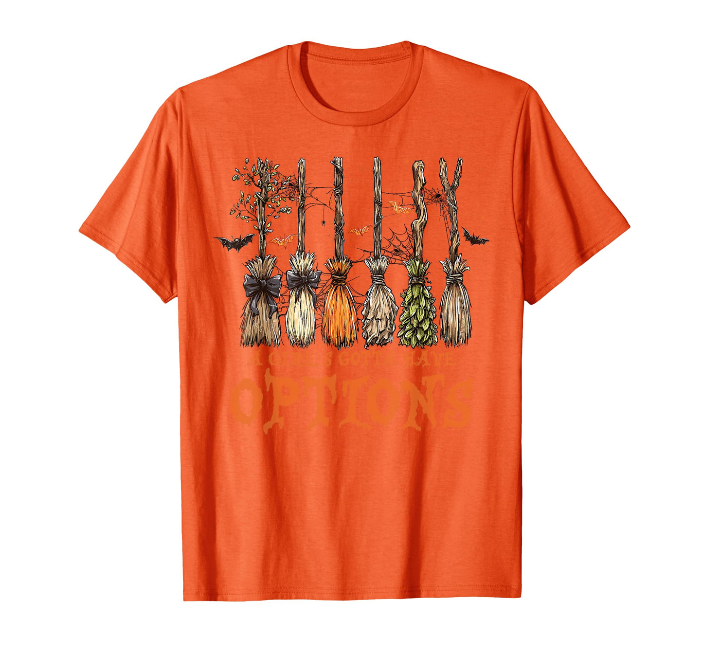 Retro A Girl’s Gotta Have Options Spooky Witches Halloween T-Shirt