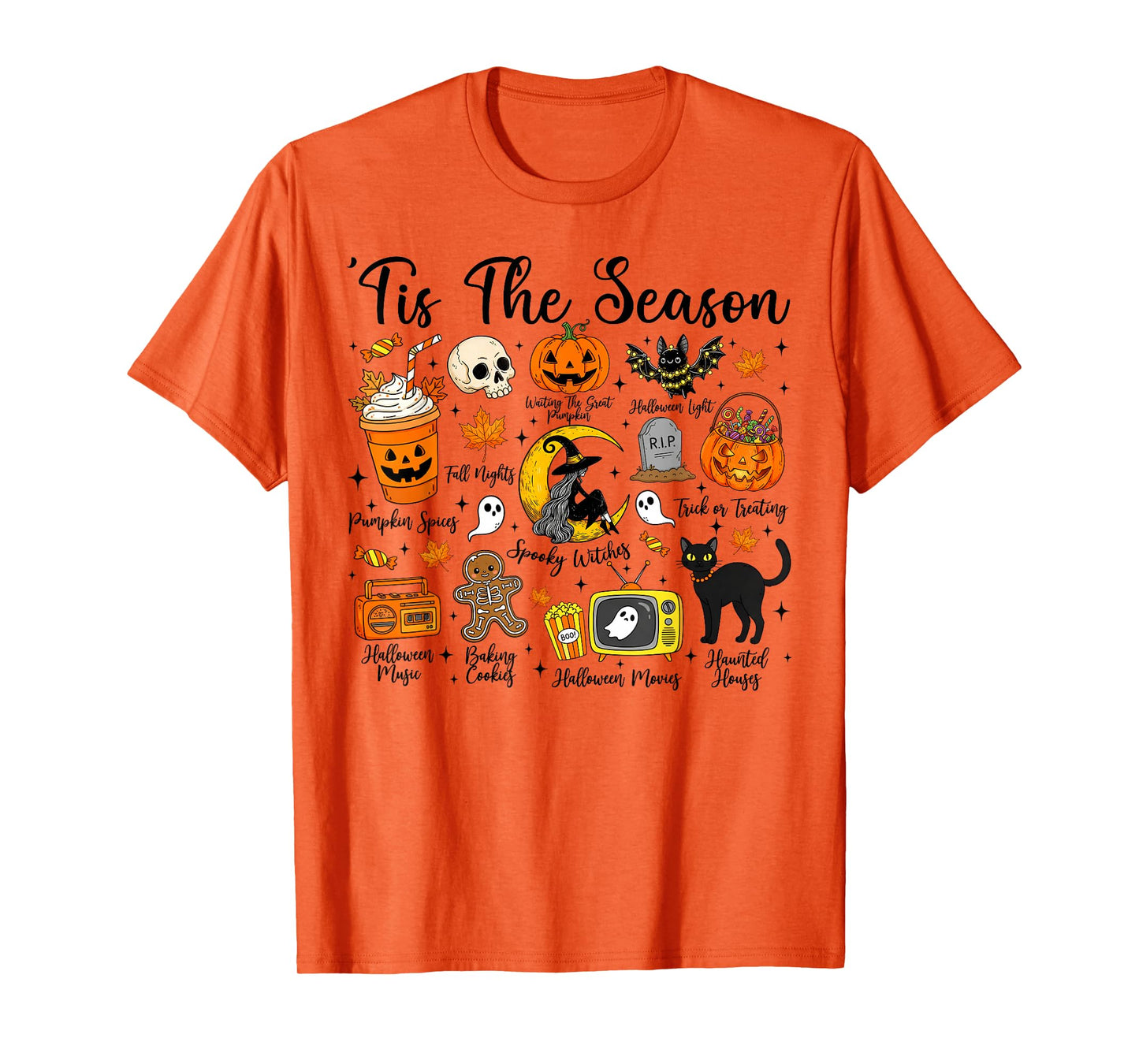 Tis The Season Halloween Pumpkin Spice Spooky Witch Fall T-Shirt