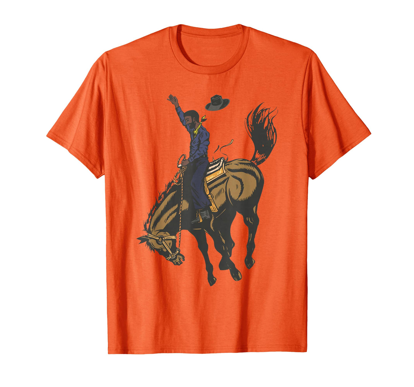 Black Cowboy Western Rodeo Melanin Black History Texas Men T-Shirt