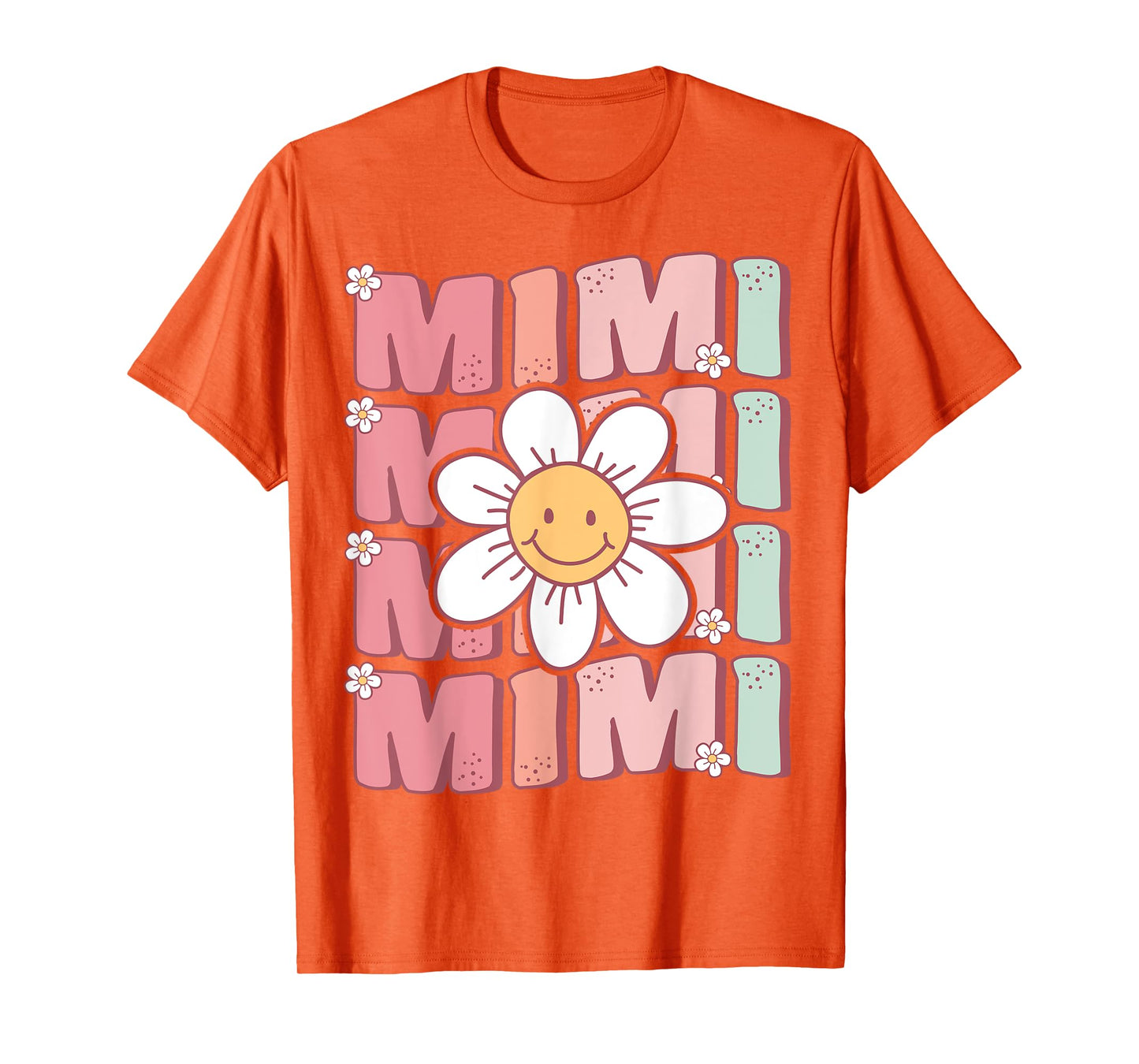 Cute Groovy Mimi 70s Family Birthday Party Daisy Flower T-Shirt