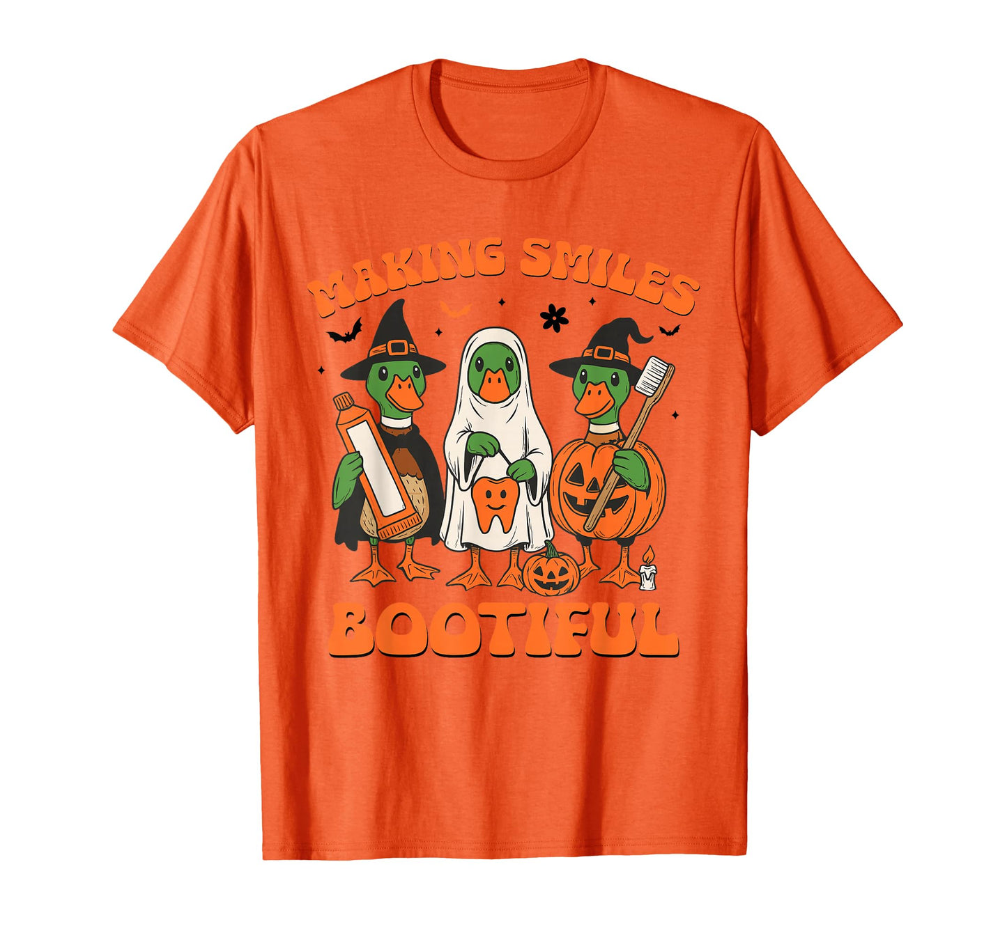 Making Smiles Bootiful Funny Duck Dentist Halloween Costume T-Shirt