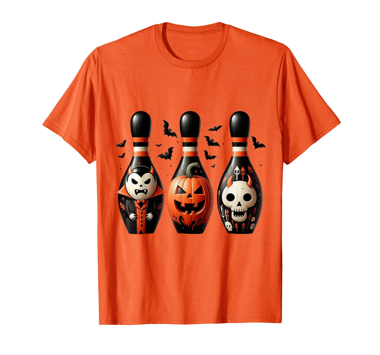 Funny Bowling Pins Halloween Spooky Costume T-Shirt
