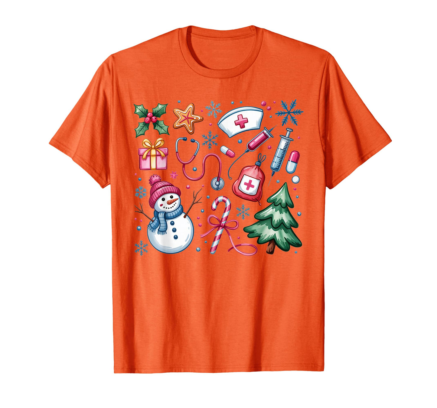 Nurse Christmas Men Women Kids Nursing Crew Cute Xmas Nurse T-Shirt