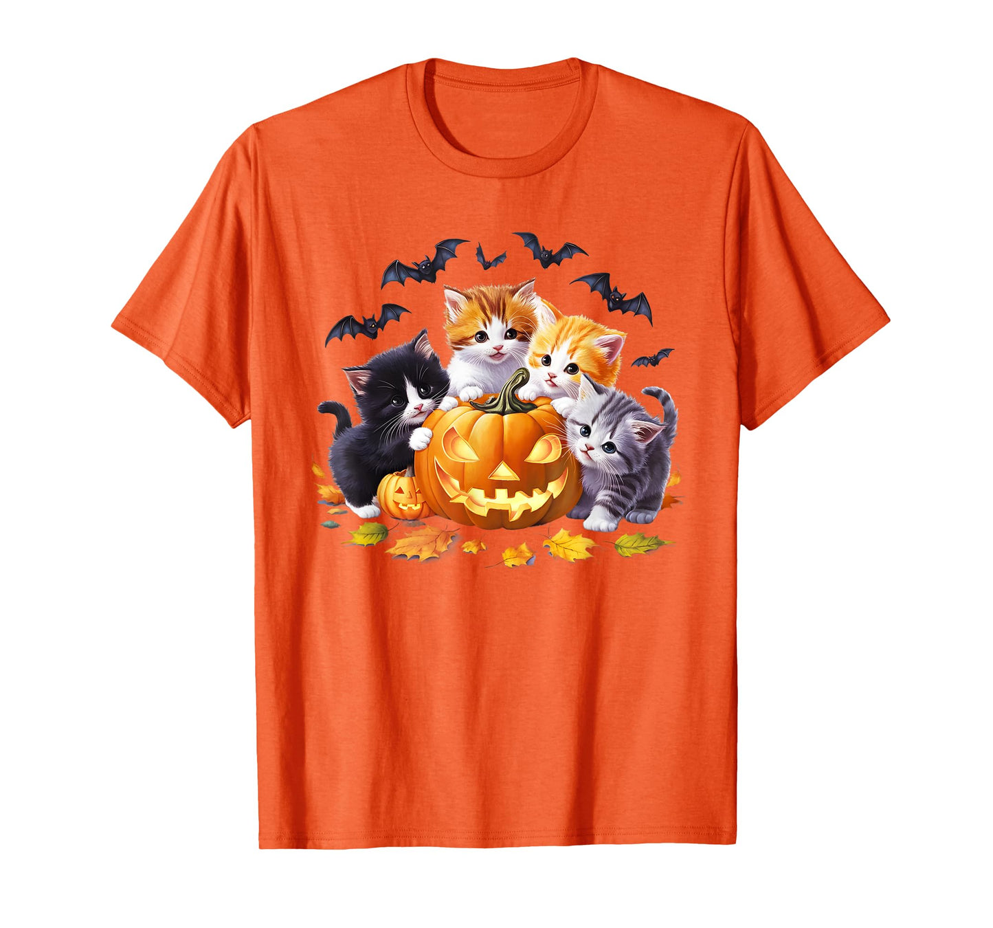 Vintage Cats Pumpkin Halloween cat pumpkin halloween costume Men Women Kids T-Shirt