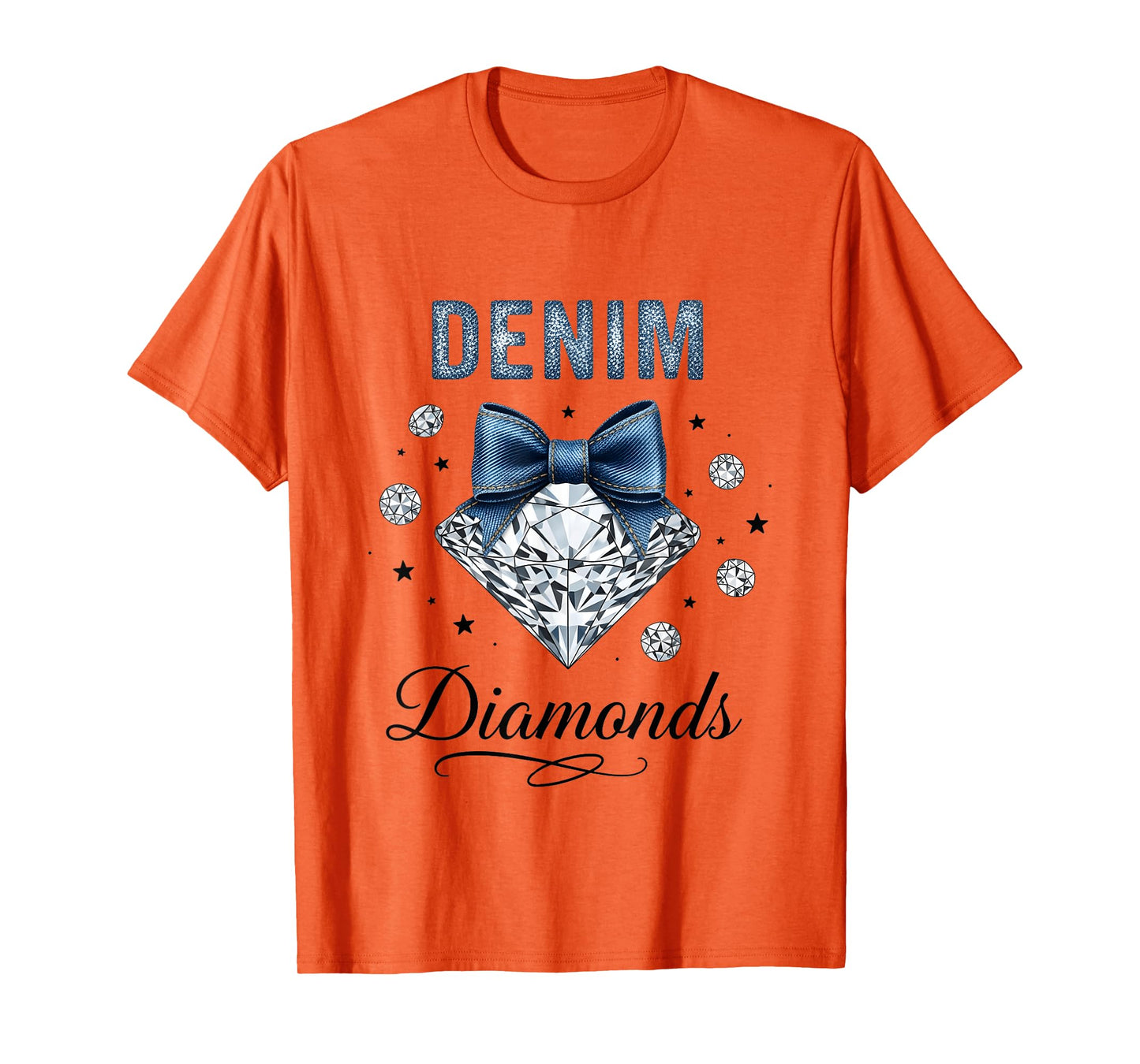 Denim and Diamonds Western Graphic Tee for Girls Women T-Shirt
