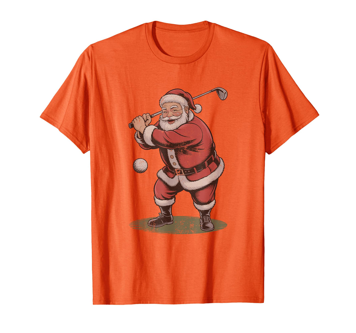 Retro Santa Playing Golf Vintage 90s Christmas Holiday T-Shirt