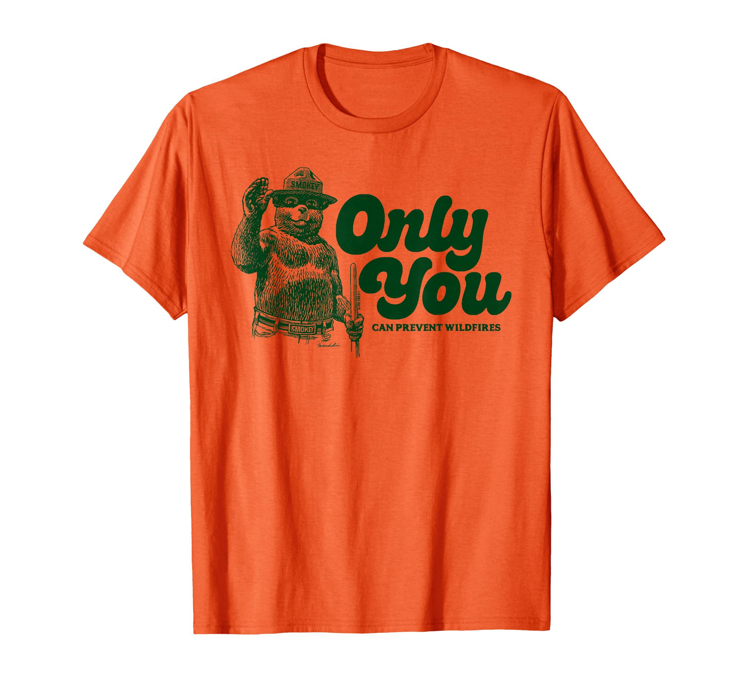 Vintage Waving Smokey Bear Only You Can Prevent Wildfires T-Shirt