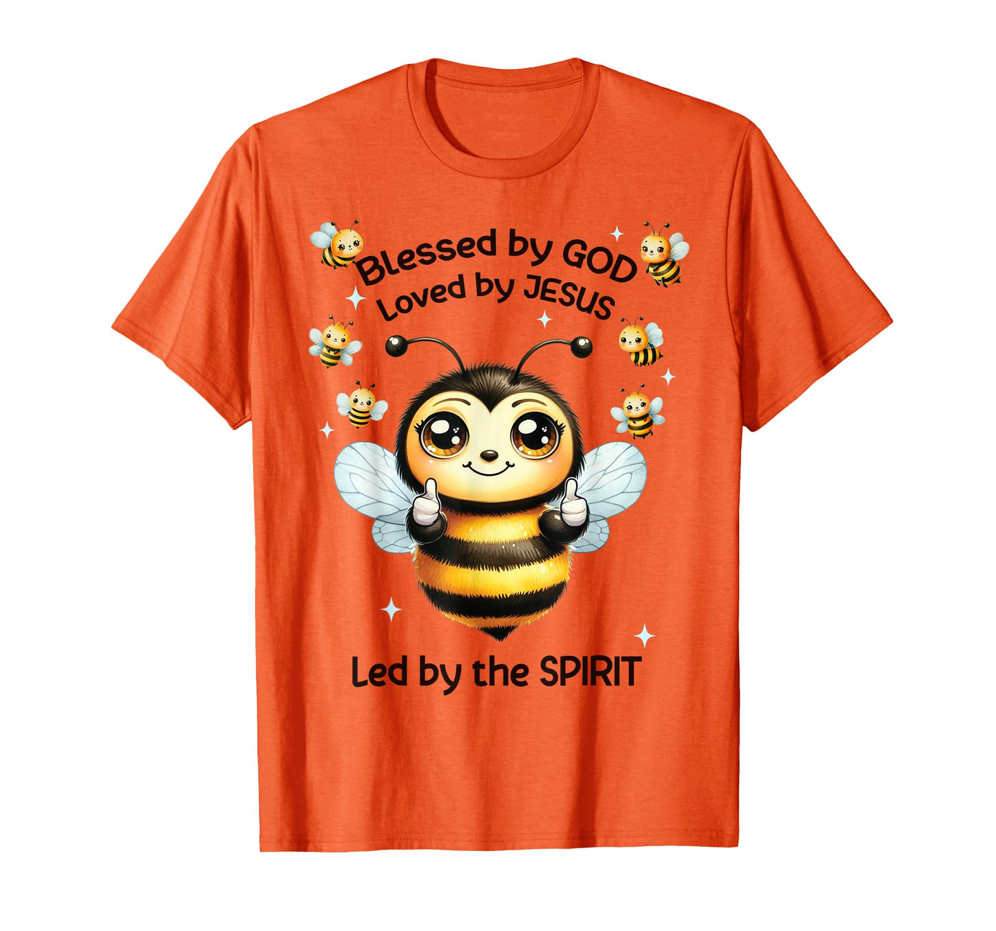 Christian Kids Blessed by God Loved by Jesus Bee Cute T-Shirt