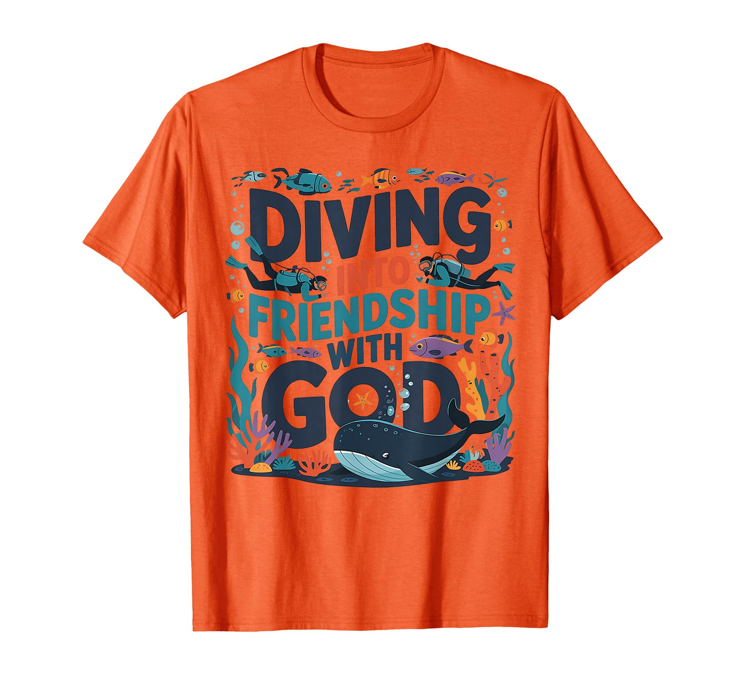 Diving Into Friendship With God Beach Scuba VBS 2025 T-Shirt