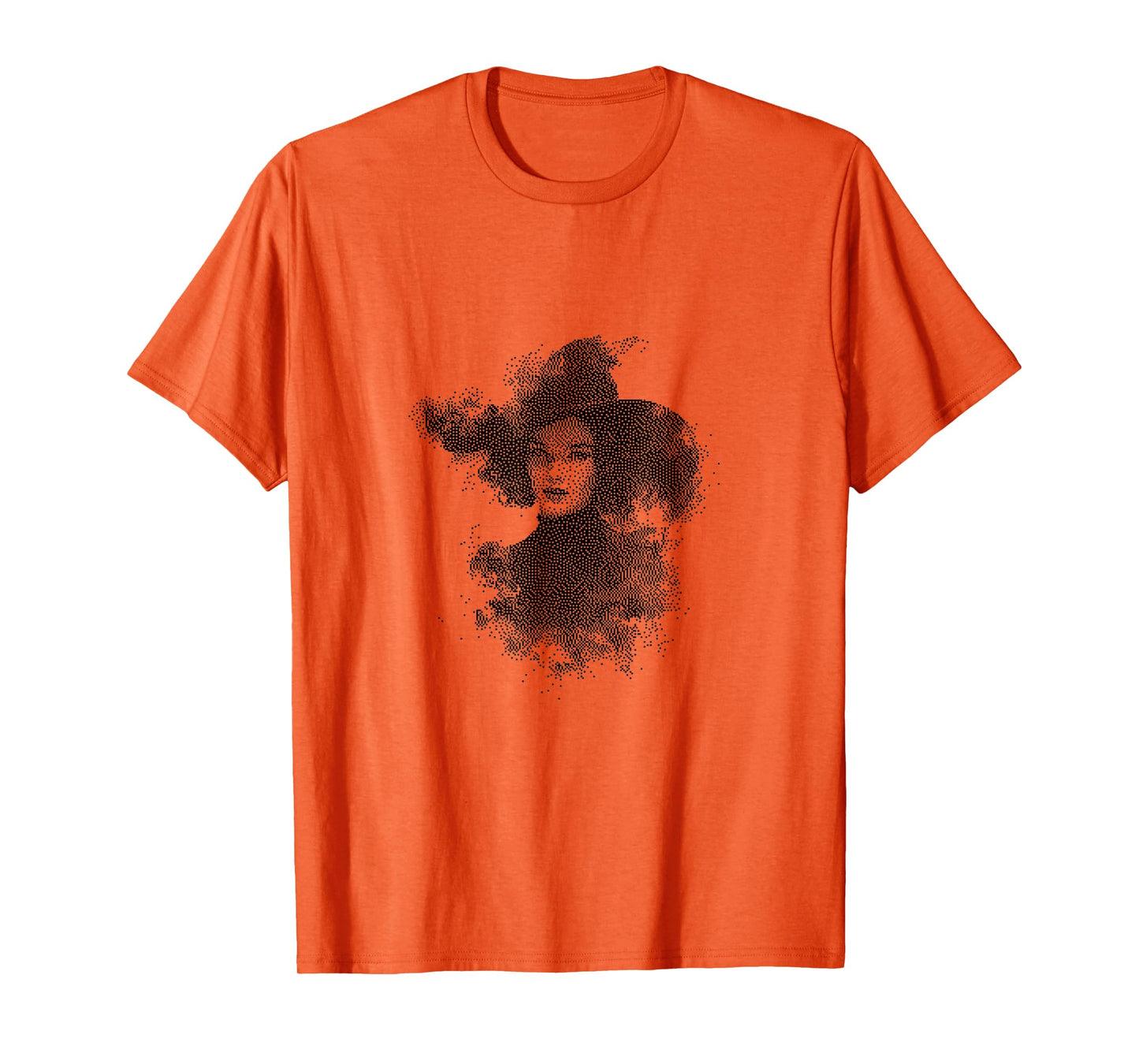 Flying Witch on Broom Halloween Design T-Shirt