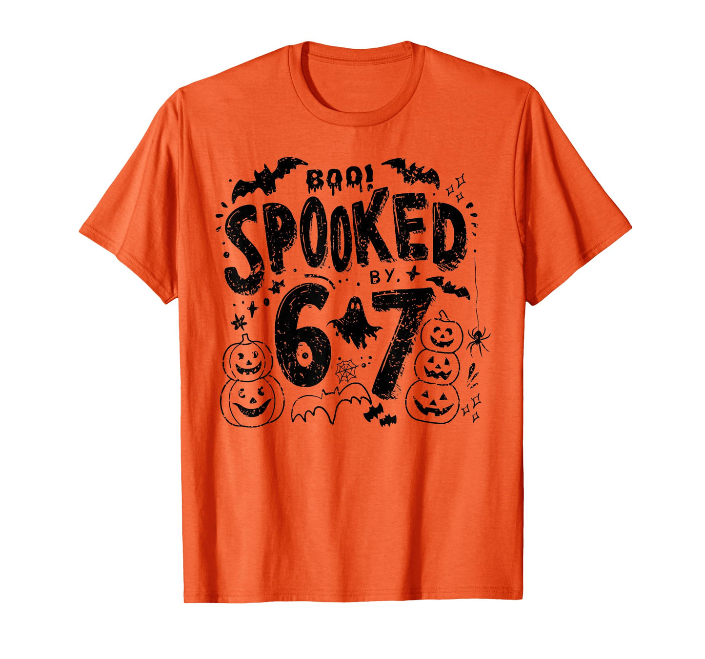 Vintage Boo Spooked by 6 7 Halloween Meme Gen Alpha Slang T-Shirt