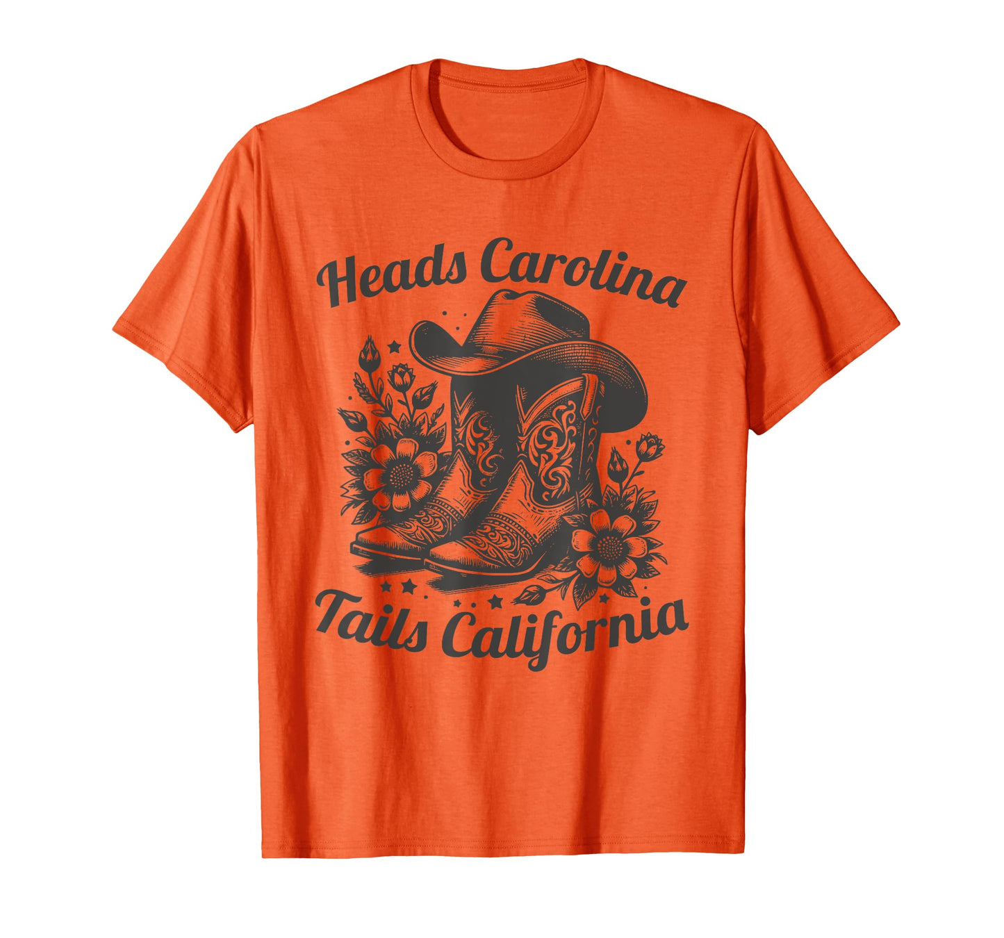 Heads Carolina Tail California Retro Vintage T-Shirt