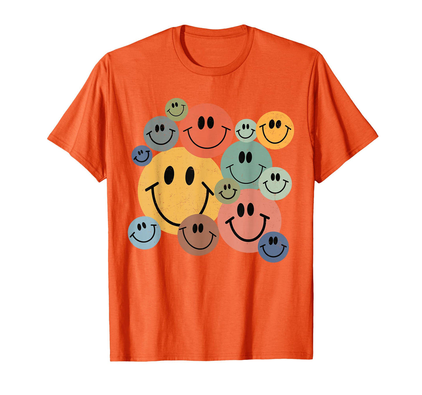 Smile Face Vintage Trendy for Women Youth Kids Toddler Baby T-Shirt