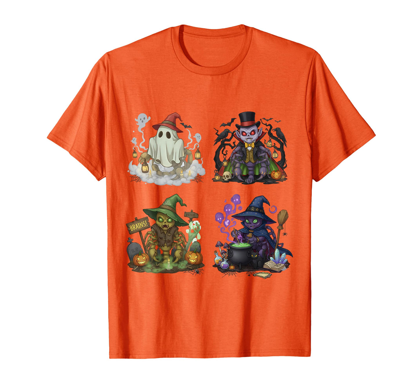 Scorpion Spooky Vampire Witch Boo Zombie Cute Halloween Boys T-Shirt