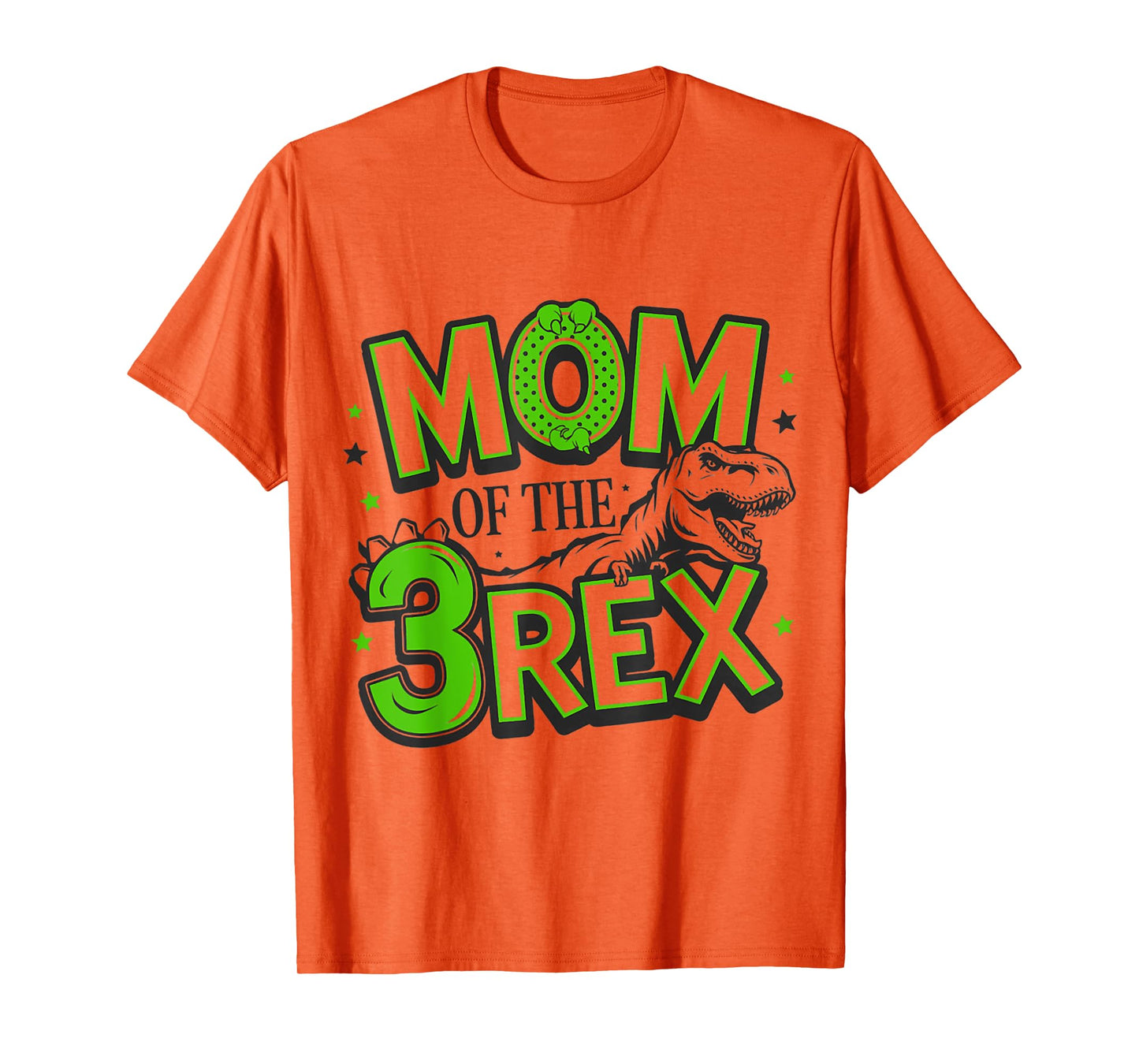 Mom of The Three Rex Birthday Dinosaur Family Matching T-Shirt
