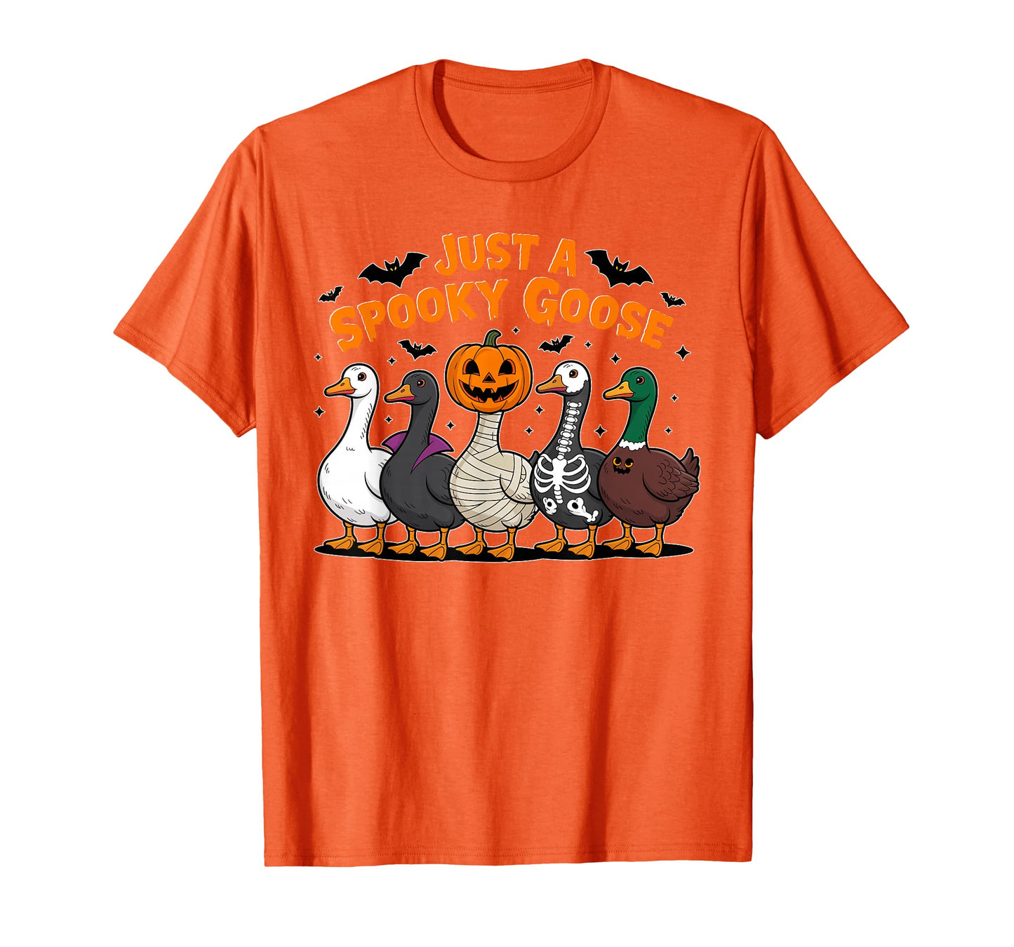 Just A Spooky Goose Halloween Silly Goose Funny Halloween T-Shirt
