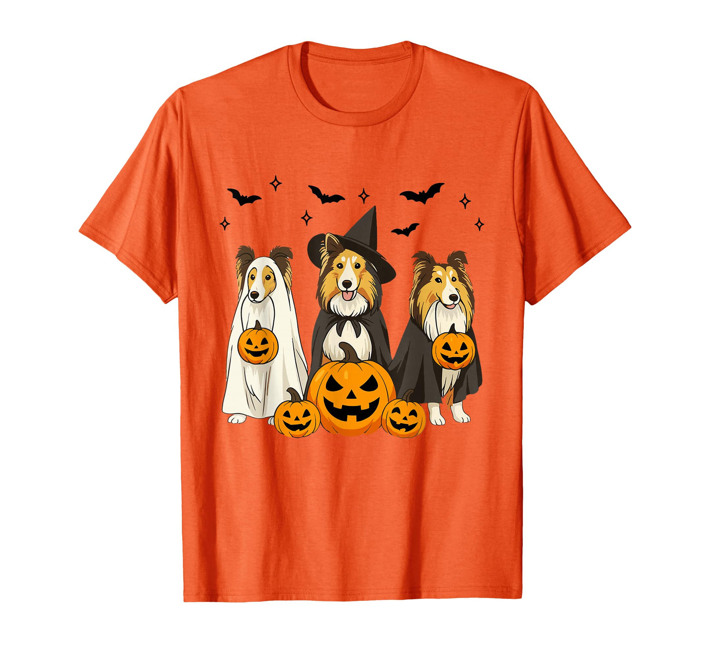 Witch Collie Halloween Ghost Collie Dog Mom Ghost Dog Lover T-Shirt