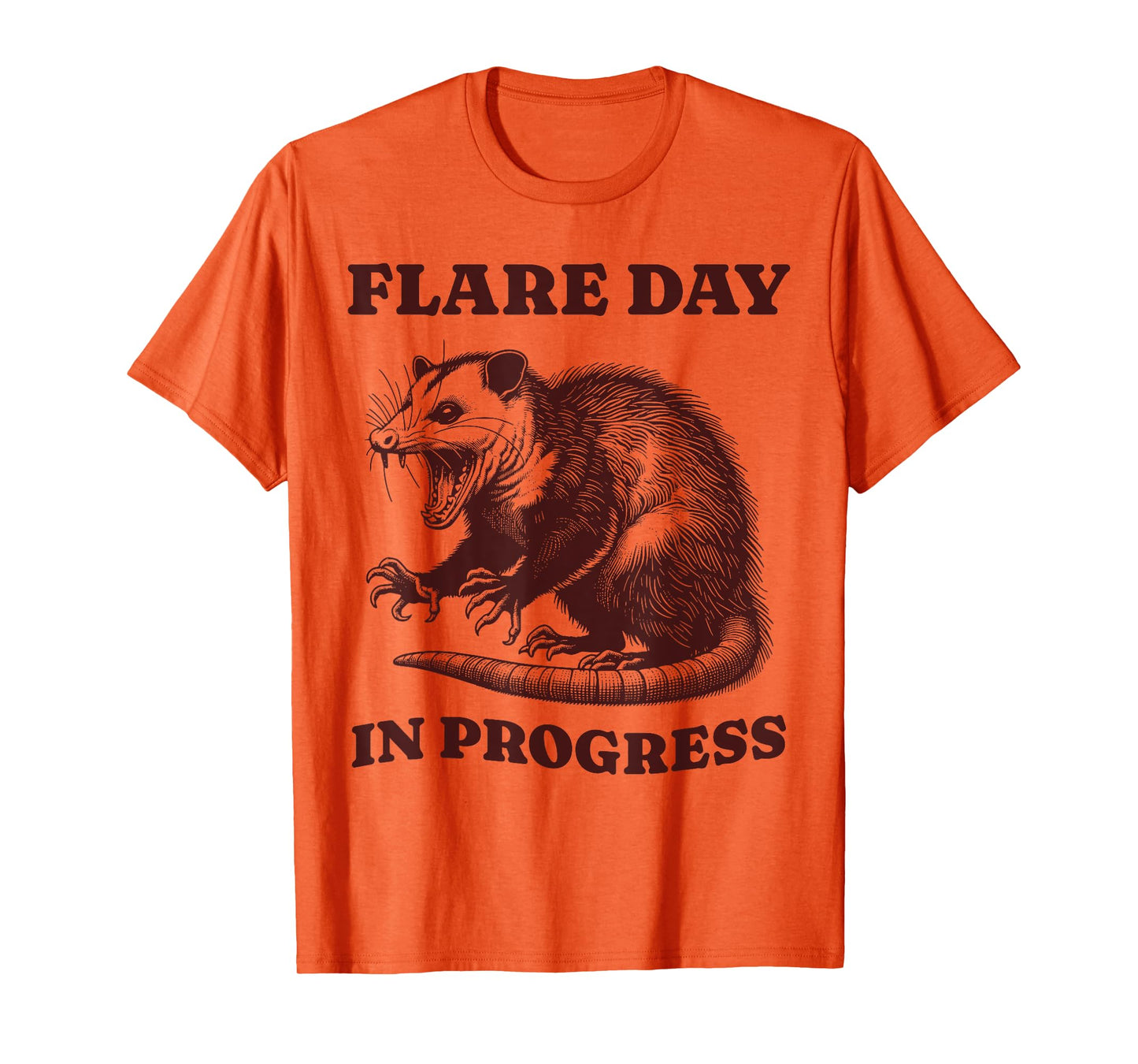 Vintage Possum Flare Day Invisible Illness Chronic Pain T-Shirt