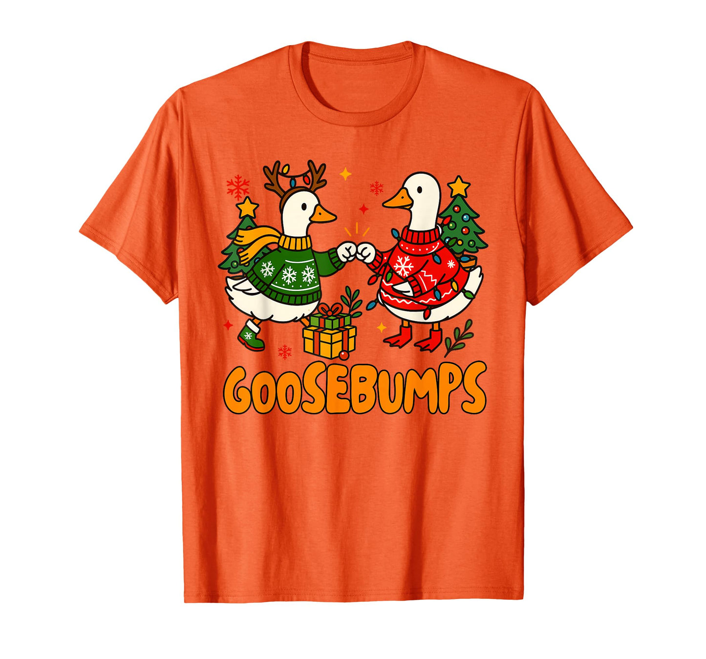 Merry Christmas Xmas Vibes Silly Goose Goosebumps T-Shirt