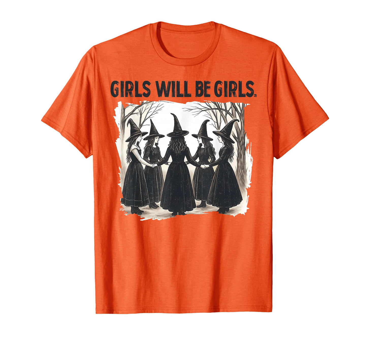 Halloween Spooky Witch Girl Will Be Girls Feminist Women T-Shirt