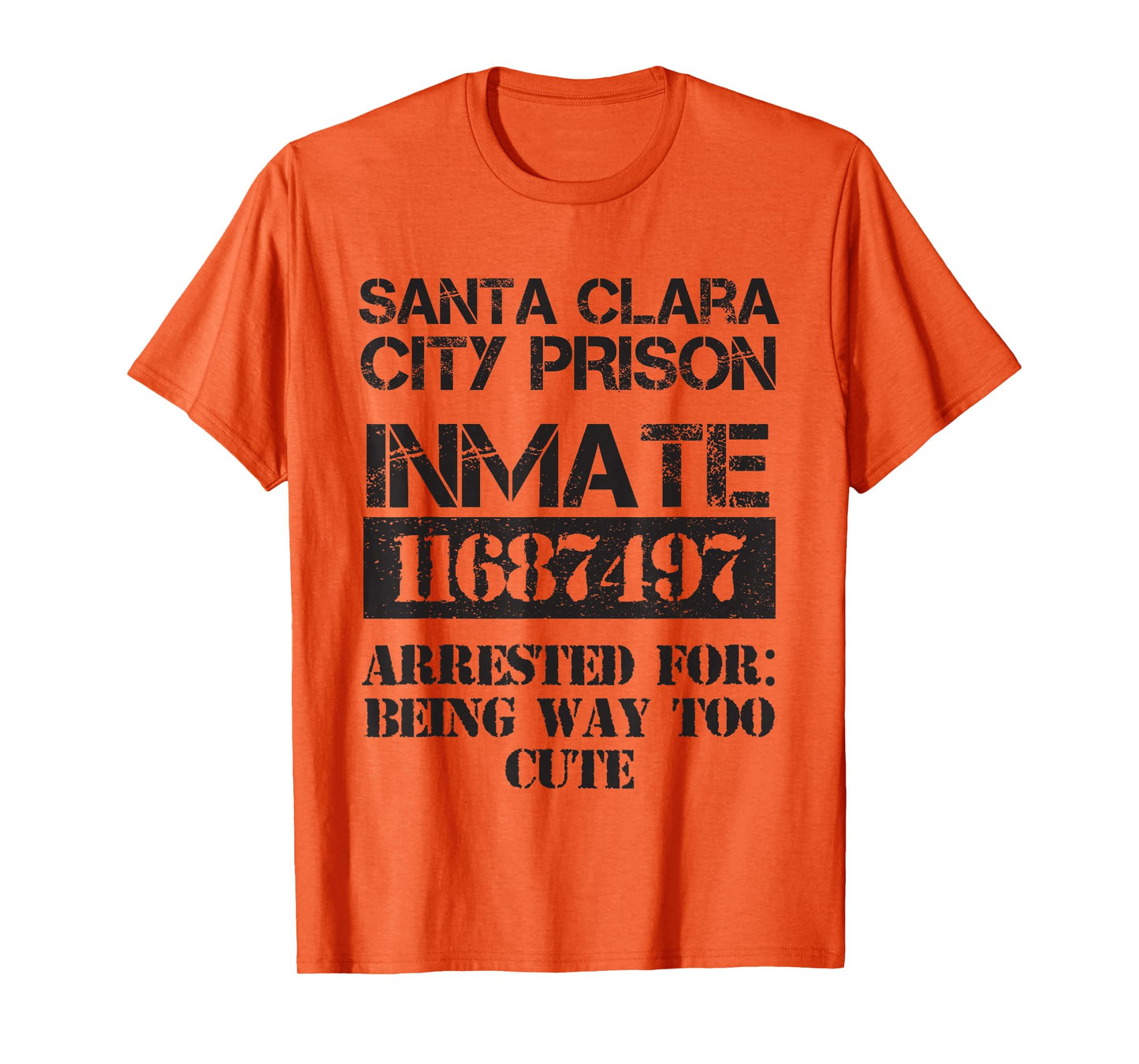 Funny Halloween Santa Clara City Prisoner Costume T-Shirt