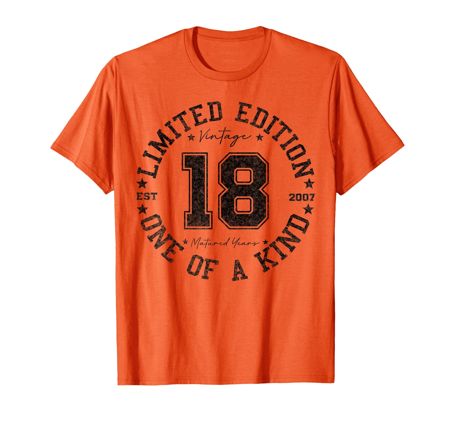 18 Year Old Gifts Vintage 2007 Limited Edition 18th Birthday T-Shirt