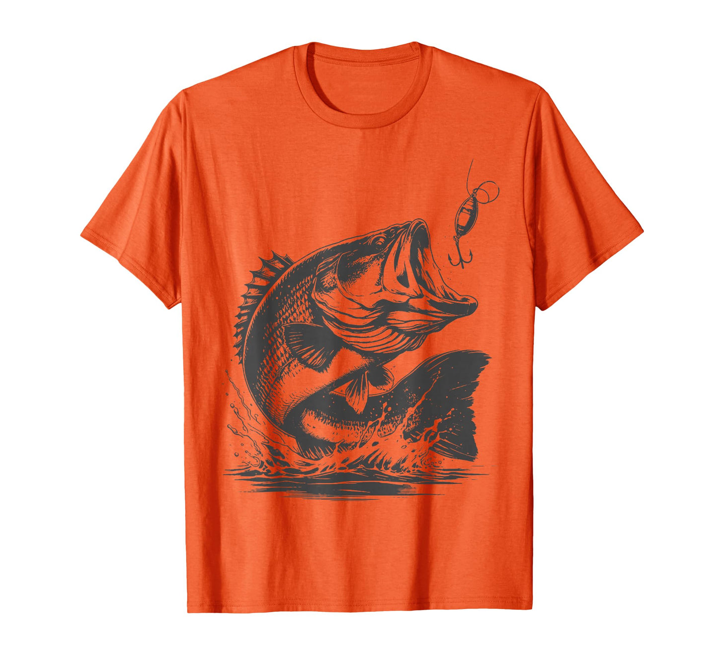 Vintage Bass Fishing Fishing Graphic Large Mouth Bass Fish T-Shirt