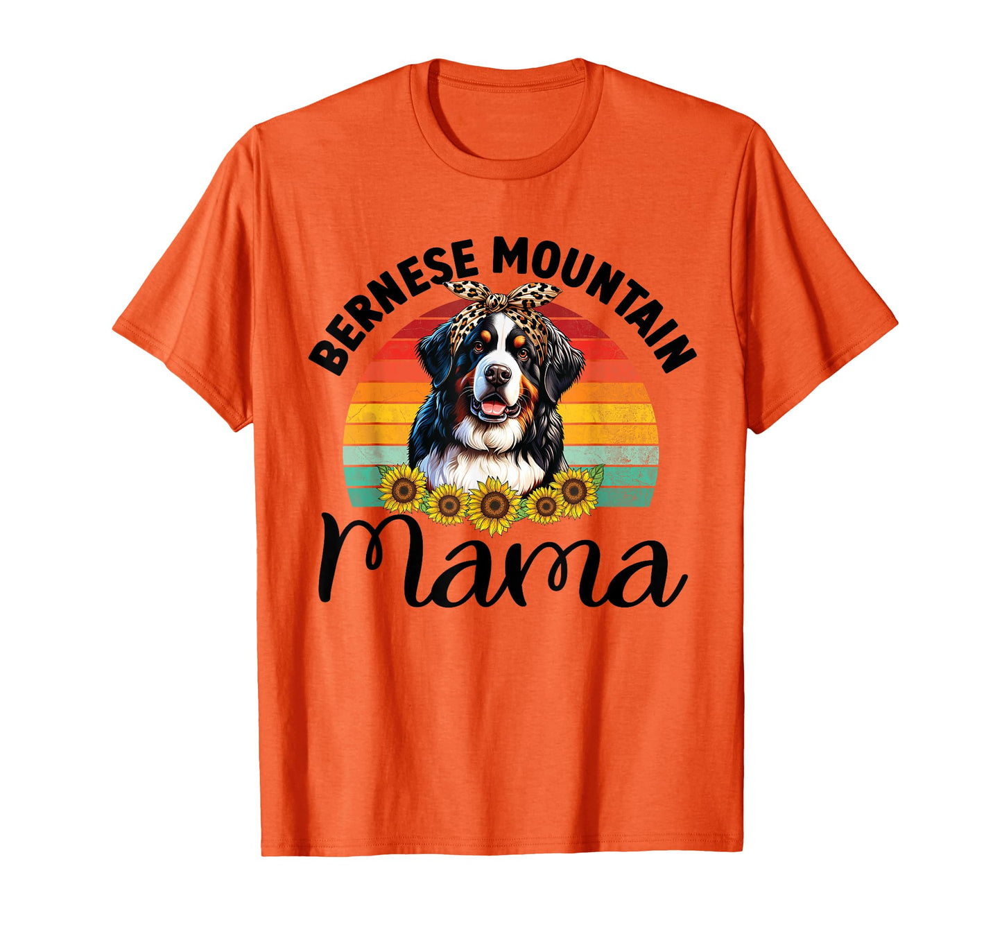 Vintage Bernese Mountain Mama Dog Lovers Floral Mother's Day T-Shirt for Men Women Kids