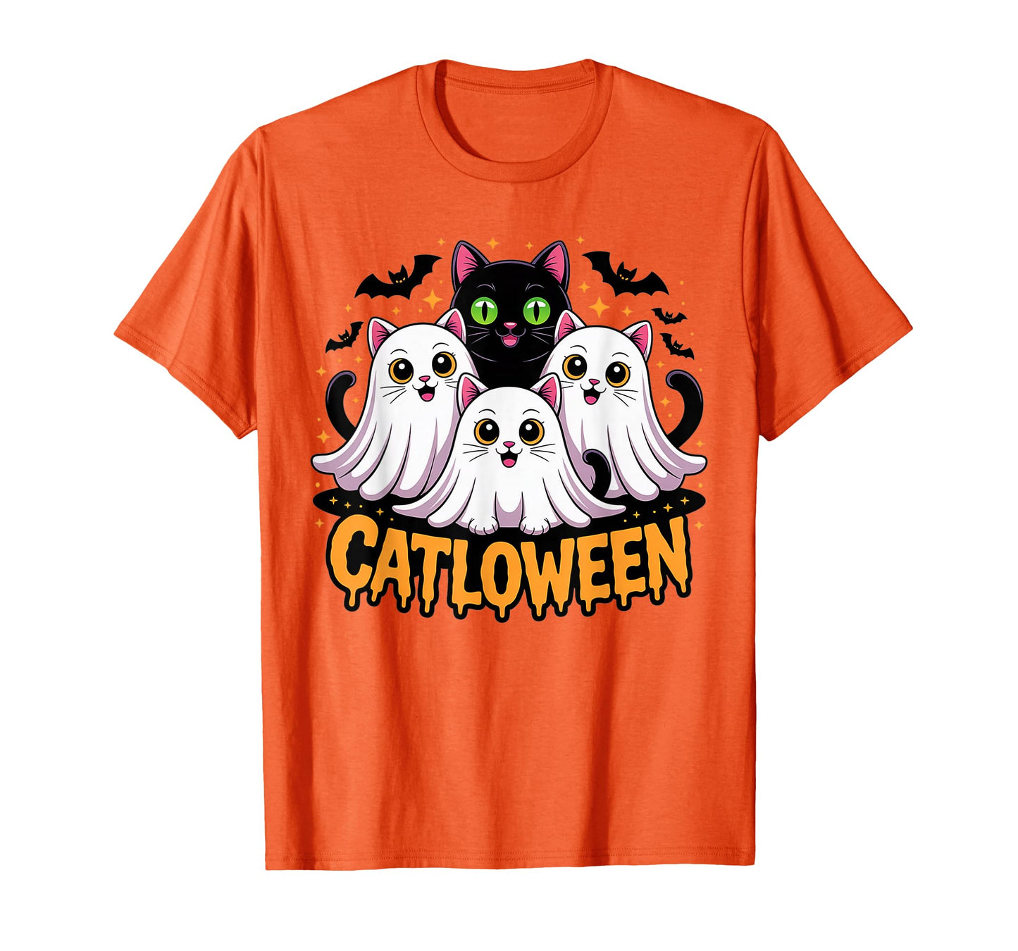 catloween Boo Cute Kitty Cats Lover Halloween Women Men T-Shirt
