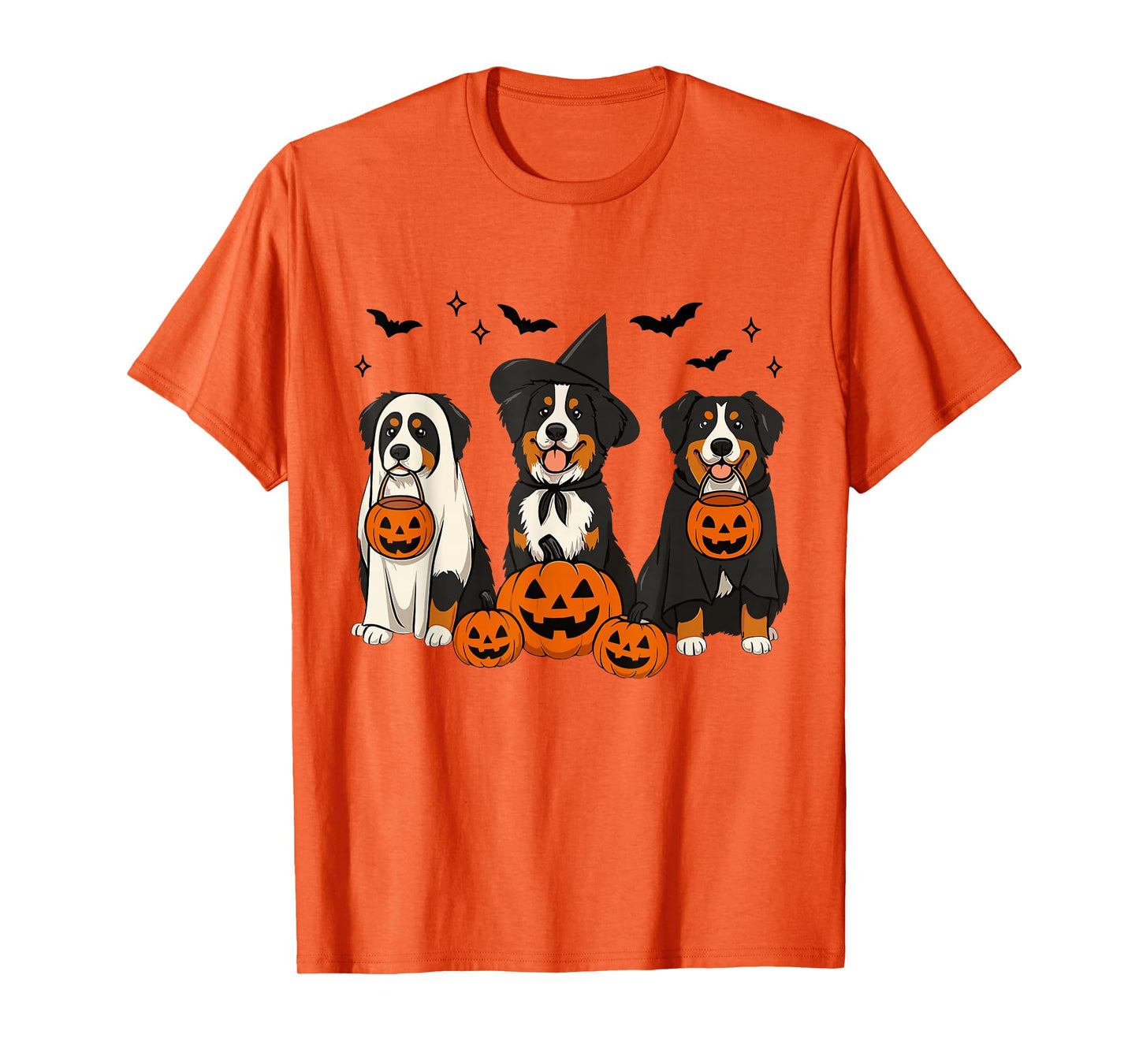 Witch Bernese Mountain Halloween Berner Ghost Dog Mom T-Shirt