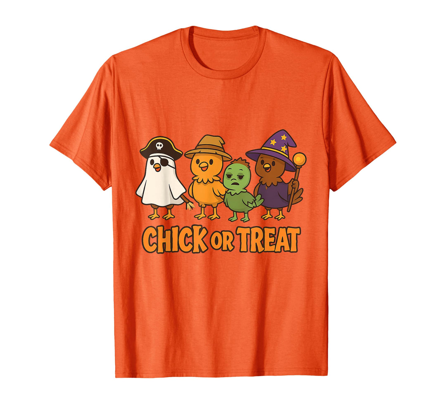 Chick Or Treat Halloween Witch Spooky Chicken T-Shirt