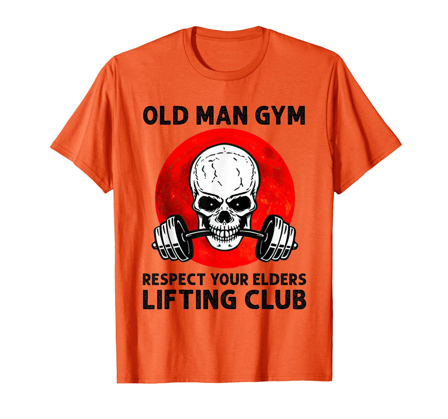 Old Man Gym Respect Your Elders Lifting Clubs Weightlifting T-Shirt