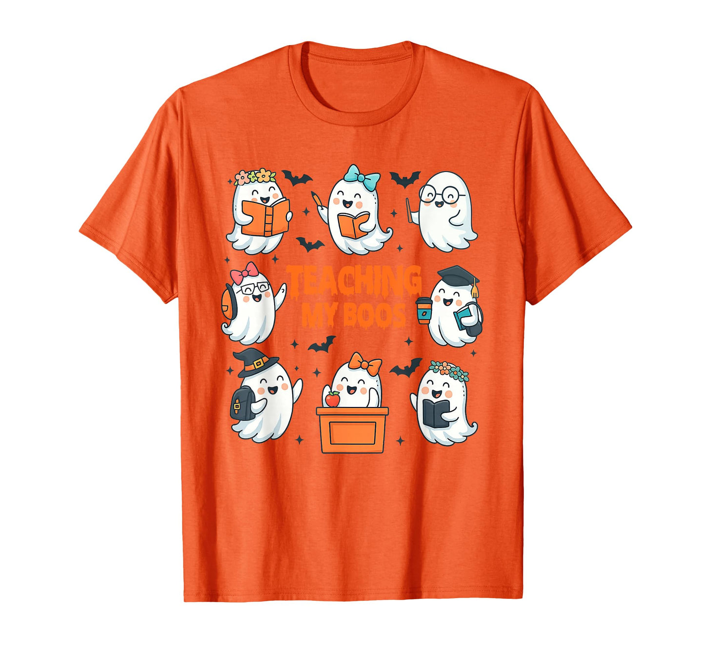 Halloween Vibes Spooky Season Teacher Teaching My Boos T-Shirt