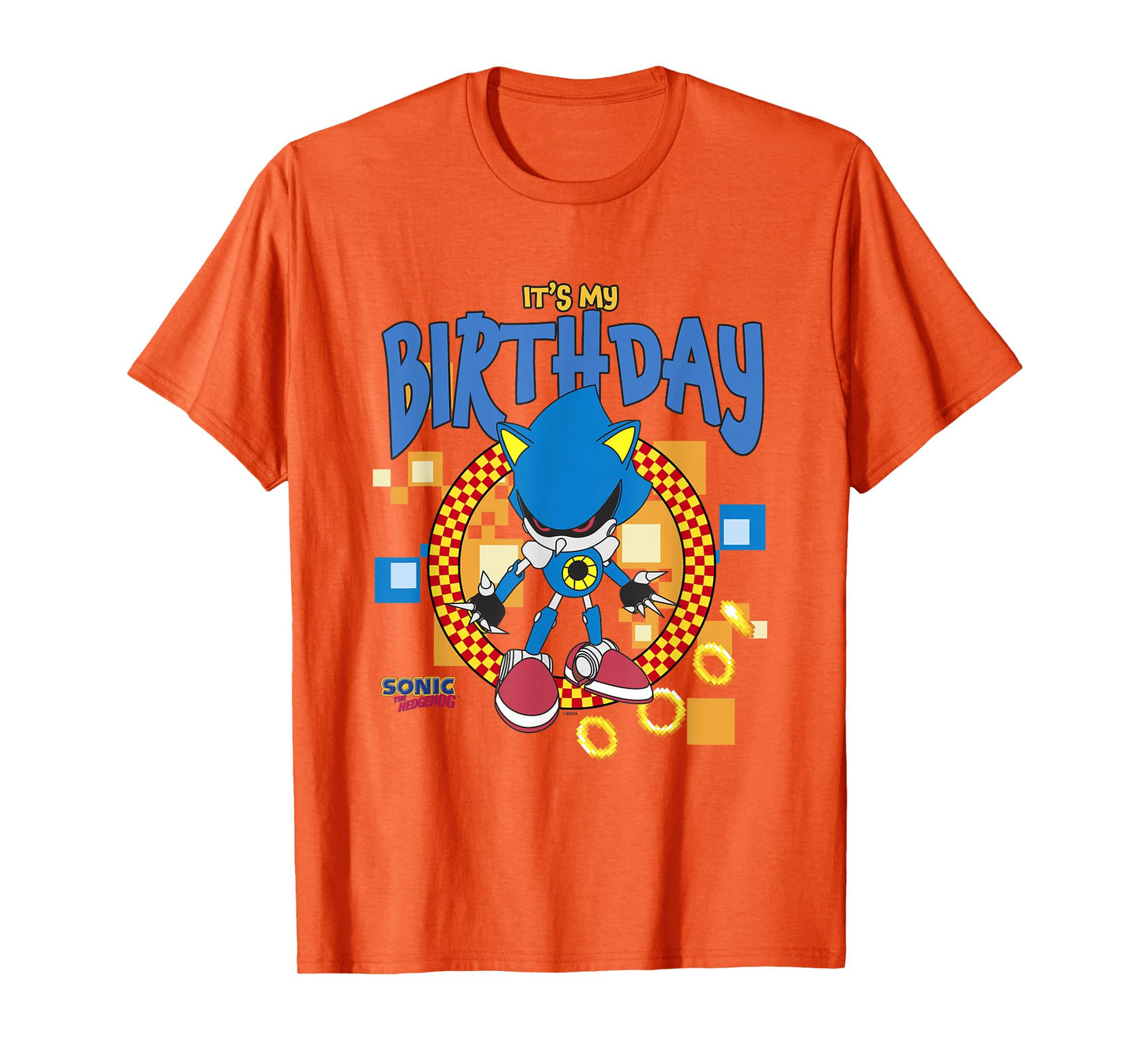 Sonic The Hedgehog Birthday It's My B-Day Metal Sonic T-Shirt