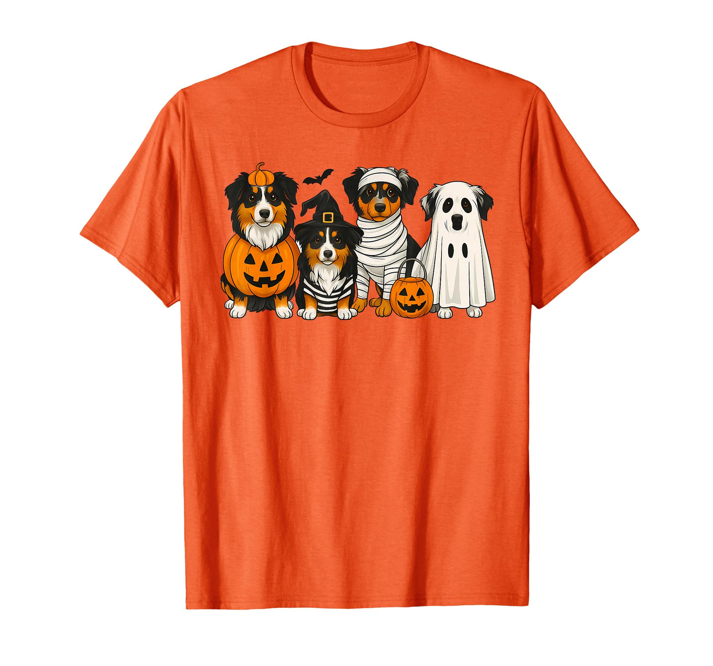 Australian Shepherd Lover Aussie Mom Halloween Vibes Spooky T-Shirt